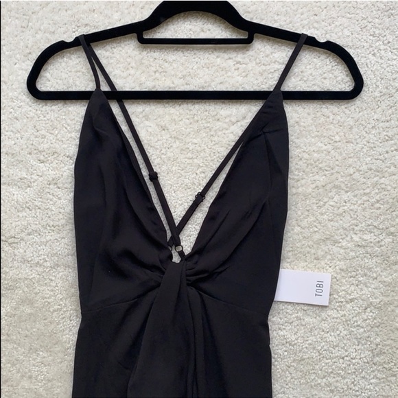 NWT Eyes on You Knotted Maxi Dress in Black from Tobi - Picture 5 of 7